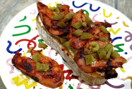 Фото шага рецепта Брускетта с сосисками 175224 шаг 10  