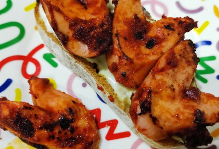 Фото шага рецепта Брускетта с сосисками 175224 шаг 9  