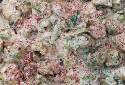 Фото шага рецепта Брюссельская капуста со сливками и сыром 152512 шаг 10