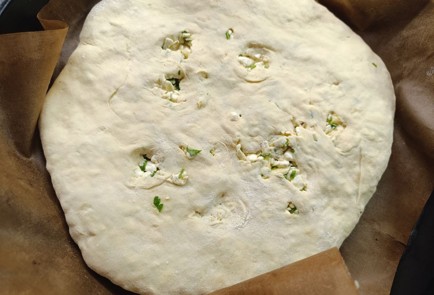 Фото шага рецепта Быстрый хачапури на слоеном тесте 190612 шаг 14  