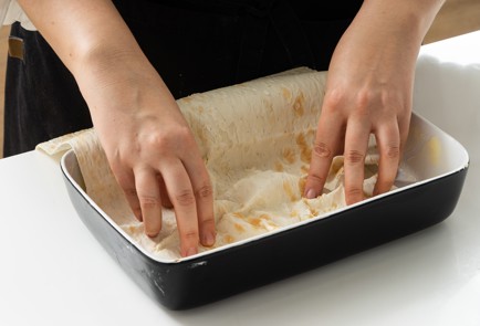 Фото шага рецепта Чизкейк из лаваша с грушей 151695 шаг 6  