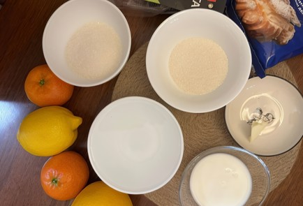 Фото шага рецепта Цитрусовый пудинг из рисовой манки 174858 шаг 1  