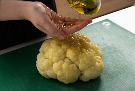 Фото шага рецепта Цветная капуста c соусом тхина 140218 шаг 4  