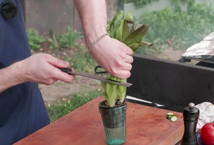 Фото шага рецепта Дачный салат со скумбрией на мангале 174463 шаг 10  