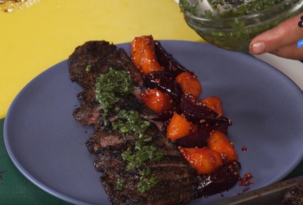 Фото шага рецепта Диафрагма барбекю с гремолатой и молодой свеклой 137042 шаг 6  