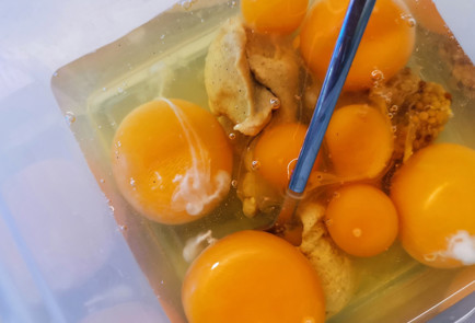 Фото шага рецепта Домашний майонез из двух видов яиц 152009 шаг 2  