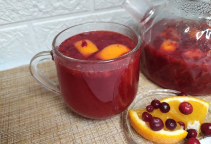 Фото шага рецепта Домашний чай с апельсином и клюквой 190759 шаг 10  