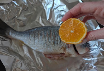 Фото шага рецепта Дорада со свежим базиликом 175931 шаг 6  