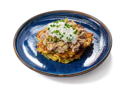 Фото шага рецепта Драники с печенью трески 175751 шаг 12  