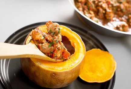 Фото шага рецепта Фаршированная бараниной тыква 30049 шаг 6  