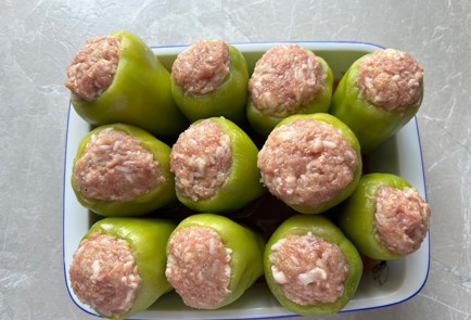 Фото шага рецепта Фаршированные перцы с рисом 189765 шаг 9  