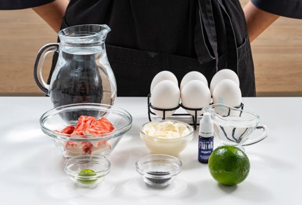 Фото шага рецепта Фаршированные яйца с крабовыми палочками и васаби 175400 шаг 1  