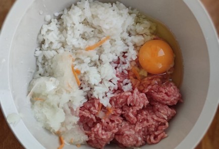 Фото шага рецепта Фаршированные перцы с рисом 174058 шаг 5  