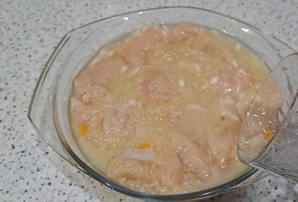 Фото шага рецепта Филе куриной грудки с рисом и тыквой запеченное в духовке 187869 шаг 9  