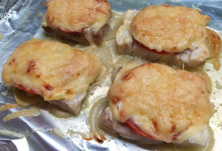 Фото шага рецепта Филе минтая под сыром 189332 шаг 10  