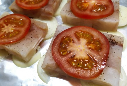 Фото шага рецепта Филе минтая под сыром 189332 шаг 7  