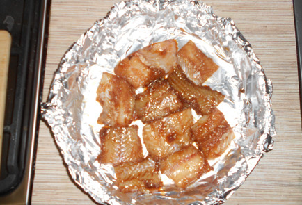 Фото шага рецепта Филе минтая в соусе унаги 152111 шаг 6  