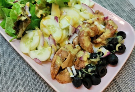 Фото шага рецепта Французский салат с печенью трески 186567 шаг 13  