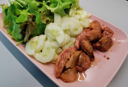 Фото шага рецепта Французский салат с печенью трески 186567 шаг 5  