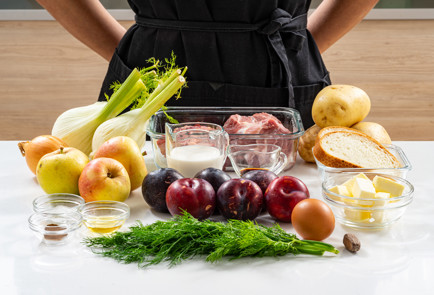 Фото шага рецепта Фрикадельки в яблочносливовом соусе с глазированным фенхелем 189958 шаг 1  