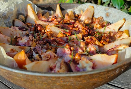 Фото шага рецепта Запеченные фрукты с сыром и орехами 174633 шаг 12  