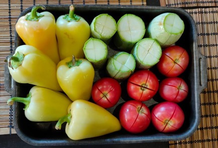 Фото шага рецепта Гарнир из печеных овощей 174280 шаг 6