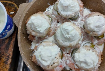 Фото шага рецепта Гнезда из фарша с грибами и сыром 176366 шаг 12  