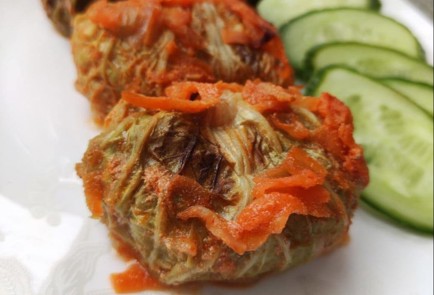 Фото шага рецепта Голубцы из пекинской капусты в духовке 173366 шаг 12  