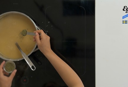 Фото шага рецепта Гороховый суп с блинчиками 136820 шаг 5  