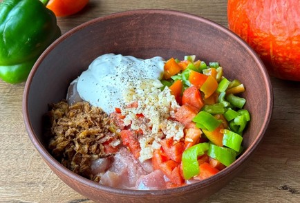 Фото шага рецепта Горшочки из тыквы с курицей 190566 шаг 2  