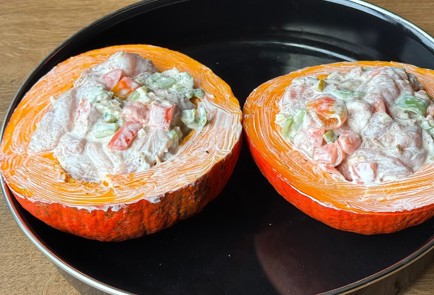 Фото шага рецепта Горшочки из тыквы с курицей 190566 шаг 3  