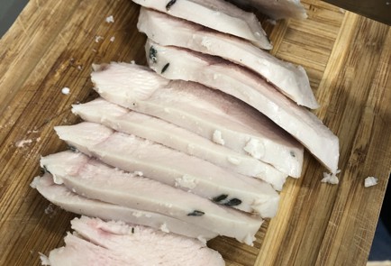 Фото шага рецепта Горячий сэндвич с куриным филе томатами и сыром 140855 шаг 1