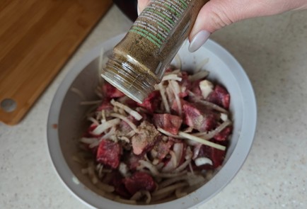 Фото шага рецепта Говядина с баклажанами и черри в духовке 176164 шаг 6  