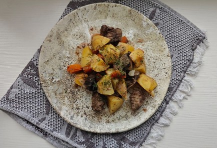 Фото шага рецепта Говядина с картофелем и морковью в рукаве 189358 шаг 12  