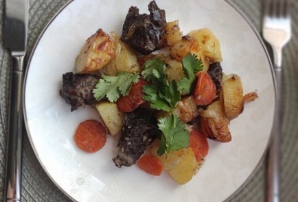 Фото шага рецепта Говядина с картофелем в рукаве 173602 шаг 11  