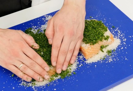 Фото шага рецепта Слабосоленый лосось гравлакс 91896 шаг 3  