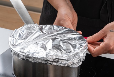 Фото шага рецепта Гречка с помидорами песто и фетой 174644 шаг 4  