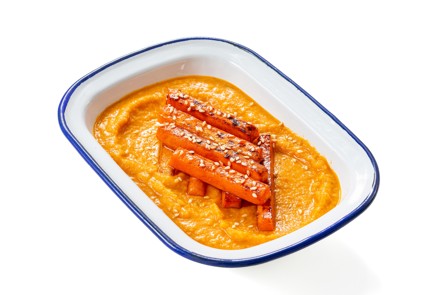 Фото шага рецепта Хумус из чечевицы с запеченным перцем кабачковой икрой и тахини 175584 шаг 10  