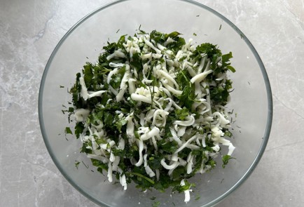 Фото шага рецепта Хычины с сыром и зеленью 190040 шаг 6  