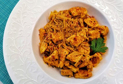 Фото шага рецепта Индейка с грибами эноки 175671 шаг 14  