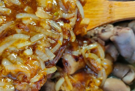 Фото шага рецепта Индюшачьи сердечки в апельсиновосоевом соусе 189421 шаг 12  