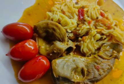 Фото шага рецепта Индюшачьи желудочки тушеные в остром томатном соусе 188286 шаг 11  