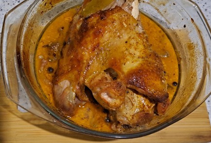 Фото шага рецепта Индюшиное крыло с зеленым яблоком в духовке 188554 шаг 10