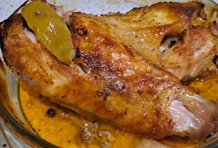 Фото шага рецепта Индюшиное крыло с зеленым яблоком в духовке 188554 шаг 9