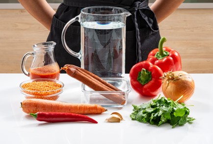 Фото шага рецепта Израильский суп из перца и чечевицы 176343 шаг 1  