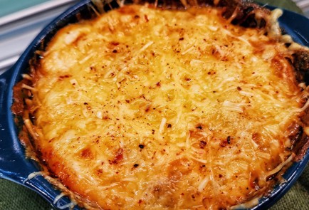 Фото шага рецепта Жюльен из лисичек с творожным сыром 152682 шаг 11