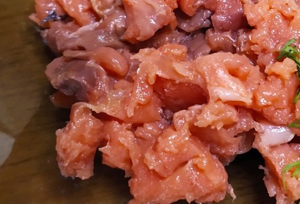 Фото шага рецепта Кабачковые оладьи с творожным кремом и красной рыбой 189172 шаг 7  