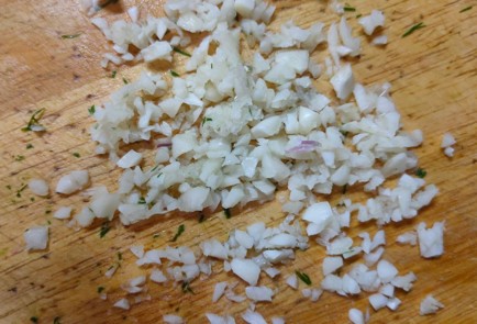 Фото шага рецепта Кабачковый торт с творожным сыром чесноком и зеленью 186541 шаг 8