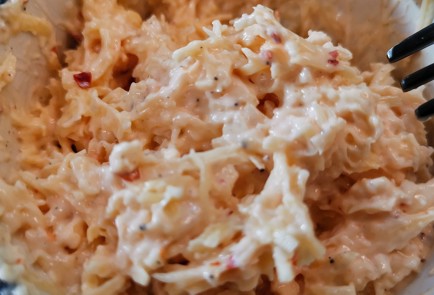 Фото шага рецепта Кабачок на сковороде гриль с чесноком и сыром 152399 шаг 3  