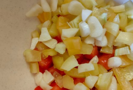 Фото шага рецепта Кабачок запеченный с овощами хамоном и сыром 187073 шаг 9  